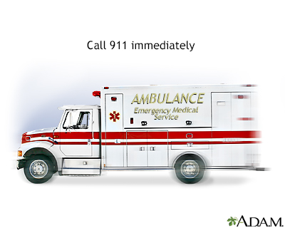 Ambulance - call 911 Ambulance - call 911